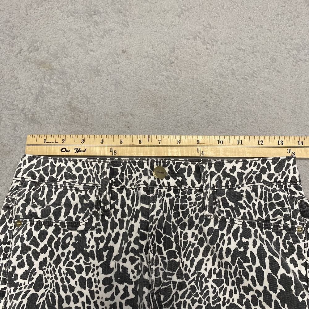 Frame‎ Denim Jeans Womens 27 Animal Print Le High Skinny Denim Fade 28" Inseam - Picture 4 of 8